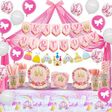 Princess Themed Birthday Party Decorations for kids Includes Plate