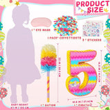 Number 5 Pinata for Birthday Party Decorations Unicorn Mermaid Theme