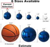 Royal Blue Set of XL (4.0") 4PCS Christmas Balls - Christmas Tree