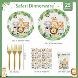 Safari Jungle Baby Shower Plates Set Decorations Boy Birthday Party