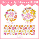 AGoooodySet 150pcs Groovy Daisy Party Supplies Plates Napkins Groovy