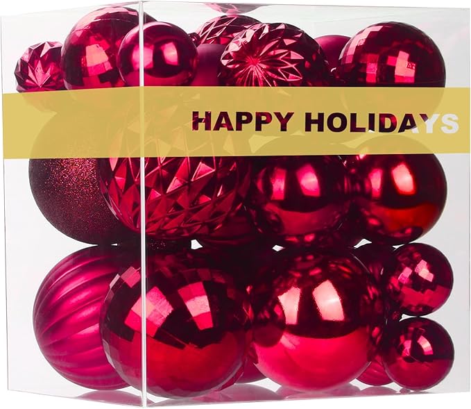 Rose Red Christmas Ornaments - Christmas Tree Decorations