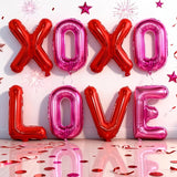 Red Pink XOXO Balloons and Love Balloon 16 Inch Valentines Day Hot