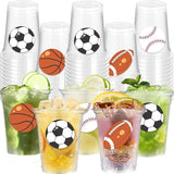 50Pcs Sports Party Decoration Cups 12Oz Plastic Disposable Cups