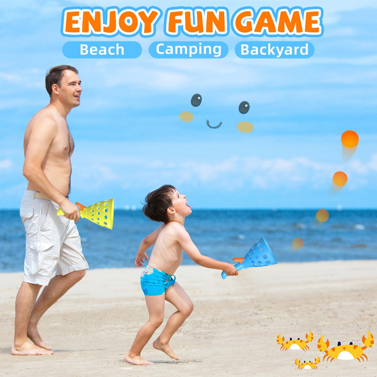 punkdog Pop and Catch Ball Game with 15 Ping Pong Balls, 5 Glow Balls