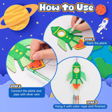 12PCS Rocket Wind Chime Kit for Kids Make Your Own Space