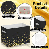 2PCS Black and Gold Utensil Holder Paper Utensil Caddy for Retirement