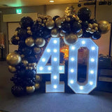 Black and Gold Balloon Garland Kit Metallic Gold and Black Balloon