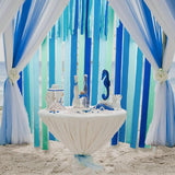 Captain Décor 6 Blue Streamers, 492ft Pack of Blue Crepe Paper Roll,