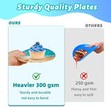 Beach Party Decorations Pool Party Plates and Napkins Sets 300 GSM