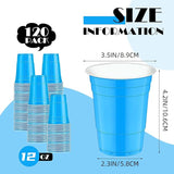 120 pcs 12 oz lake blue plastic cups Gender Reveal Plastic cups blue