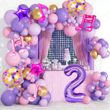 9Pcs Kpop Birthday Decorations - Kpop Music Balloons Hot Pink Mus 2