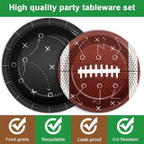 96 PCS Football Party Tableware Sets Touch Down Themed Sports