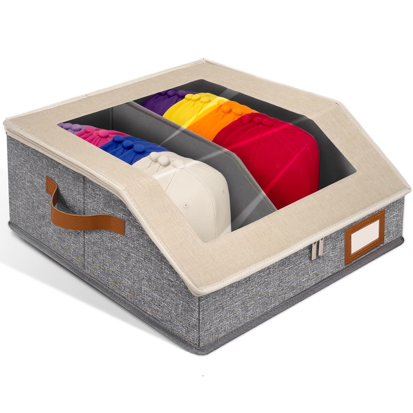 LVGOATH 2-in-1 Hat Organizer for Baseball Caps Holds 24-30 Hats Holder