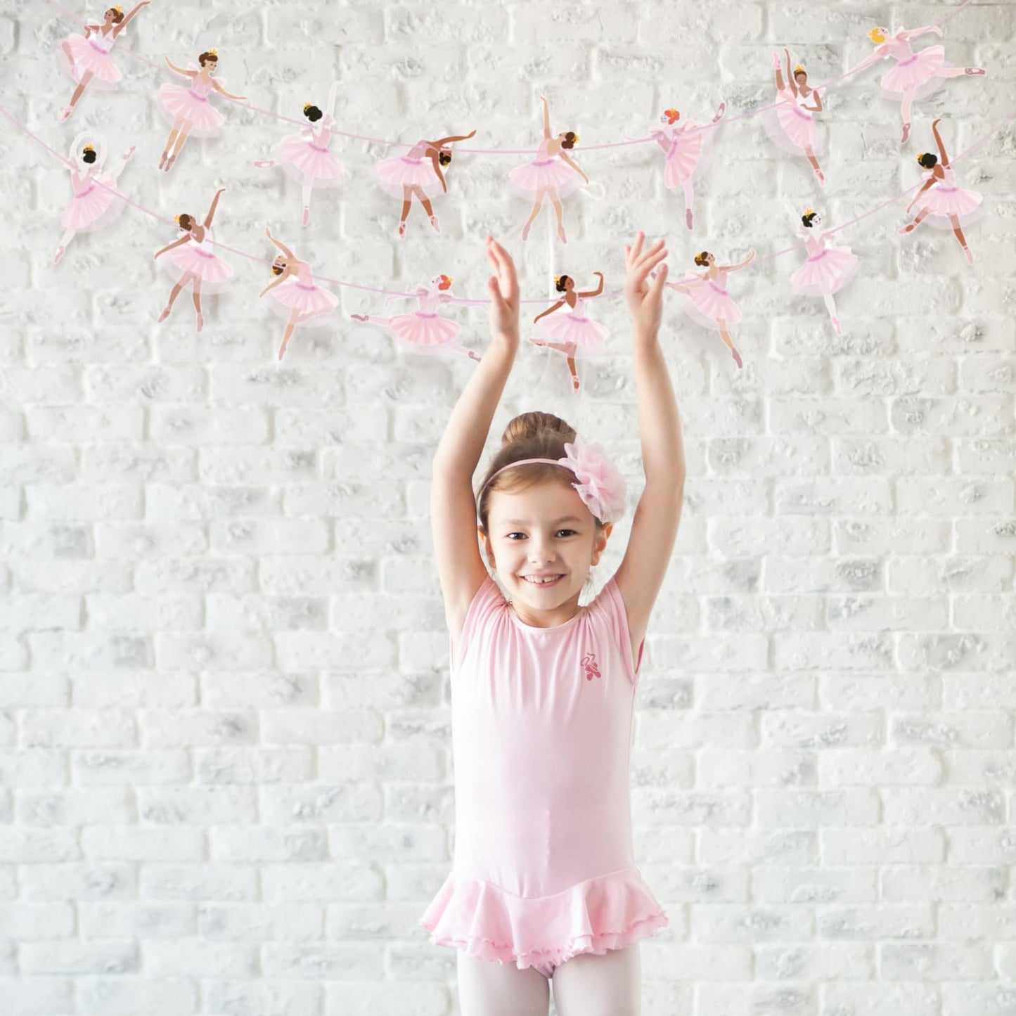 Trandraft 2 Pcs Ballerina Dancer Banner Ballet Dancing Hanging Garland