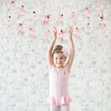 Trandraft 2 Pcs Ballerina Dancer Banner Ballet Dancing Hanging Garland