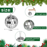 Newmemo Mini Disco Ball Cake Topper 20Pcs Hanging Mirror Disco Balls