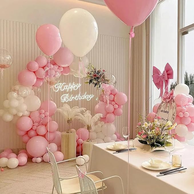 Pastel Pink Balloons 12 Inch 100 Pack light Pink Latex Balloons Baby