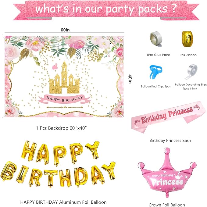Princess Party Decorations Princess Birthday Decorations Include