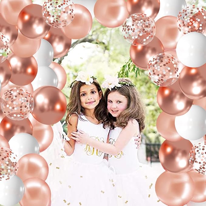 Zesliwy 50pcs Party Balloons Rose Gold Balloons, Rose Gold Metallic