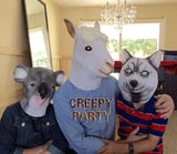 CreepyParty Alpaca Mask - Animal Halloween Costume for Parties,