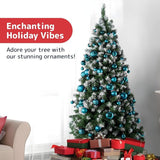 Prextex 36 Piece Christmas Ornaments Set - Acid Blue Christmas Tree