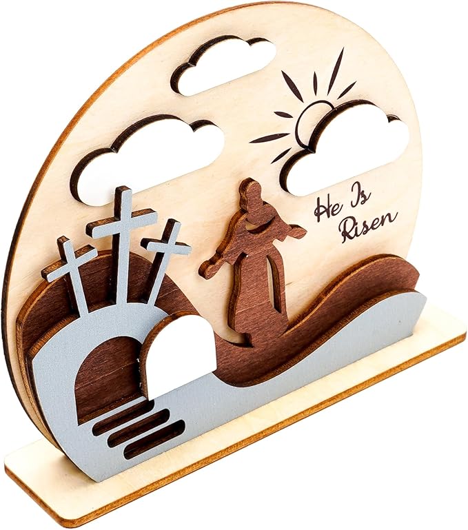 Easter Decoration Jesus Resurrected Tomb He is Risen Easter Decor