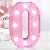 Pink Light Up Letters, LED Marquee Letters for Table, Small Glitter #8