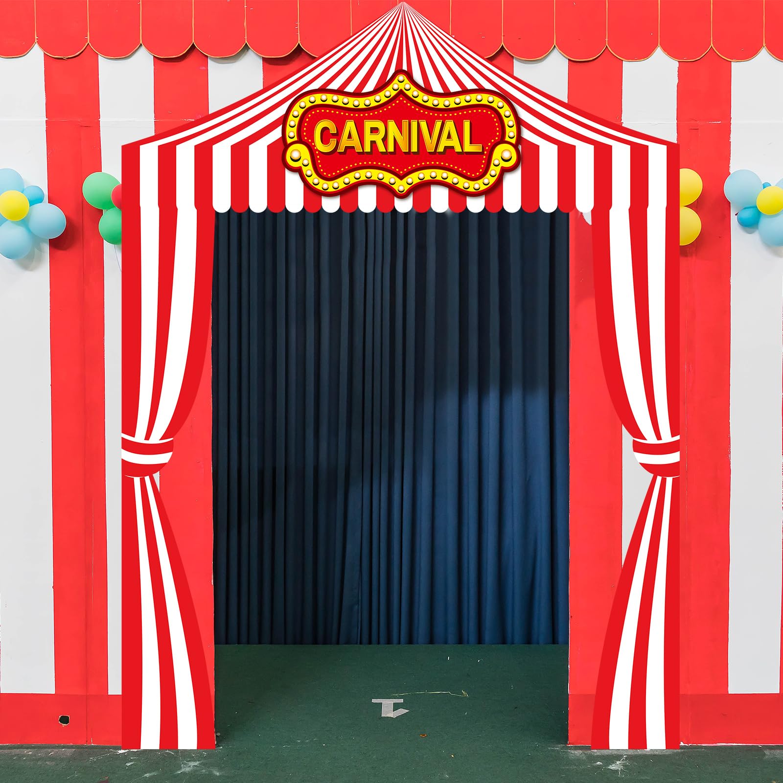 Ziliny 3 Pcs Carnival Party Decorations Circus Tent Awning Halloween