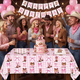 Cowgirl Birthday Party Decorations, 41Pcs Coquette Bow Cowgirl Paper