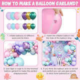 Mermaid Balloon Garland Arch Kit Pastel Pink Purple Teal Blue