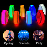 M.best 8pcs LED Light Up Bracelets Glow Flashing Wristbands Glow in