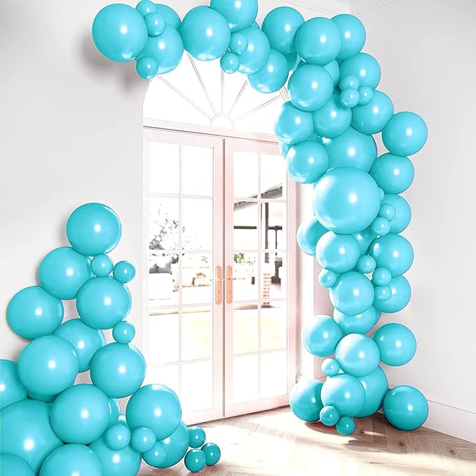 HOUSE OF PARTY Metallic Teal Balloon Garland - Teal Metallic Balloons