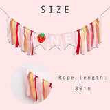 Strawberry First Birthday High Chair Banner Berry Themed Party Decor