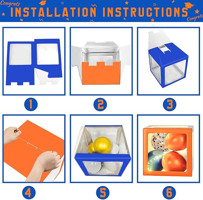Graduation Decorations Class of 2026 - Orange and Blue Graduation