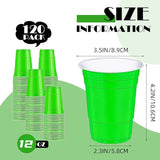 120 Pcs Green Plastic Cups st. patrick's day plastic Disposable cups