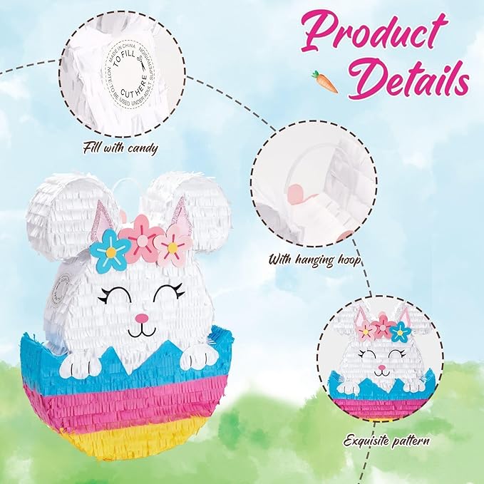 Easter Bunny Piñata Easter Rabbit Piñata Spring Pinata with