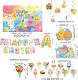 82Pcs Easter Party Decorations for Kids Easter Egg Hunt Kit with
