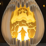 Lighted Easter Egg Centerpieces for Tables Indoor Resurrection Scene