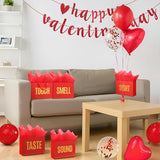 Soulchen 47 Pcs 5 Senses Gift Bags with Tissue Red Valentine Party