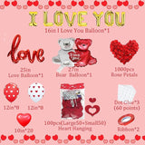 Valentines Day Balloons Decorations I Love You Balloons and Heart