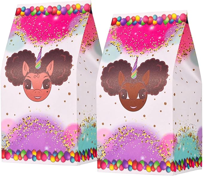Favorite Faces Afro Puff Unicorn Birthday Party in a Box for 15