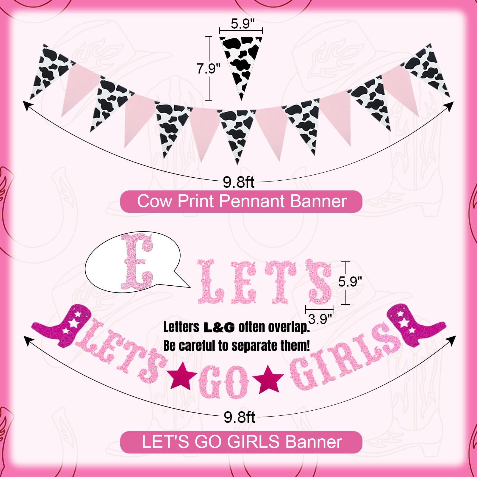 137Pcs Disco Cowgirl Party Decorations, Bachelorette Cowgirl Balloons
