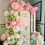 HILAVO Sage Green Pink Balloons 12 Inch Olive Green Pastel Pink Ivory