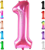 KatchOn, Hot Pink 1 Balloon Number for First Birthday - 40 Inch |
