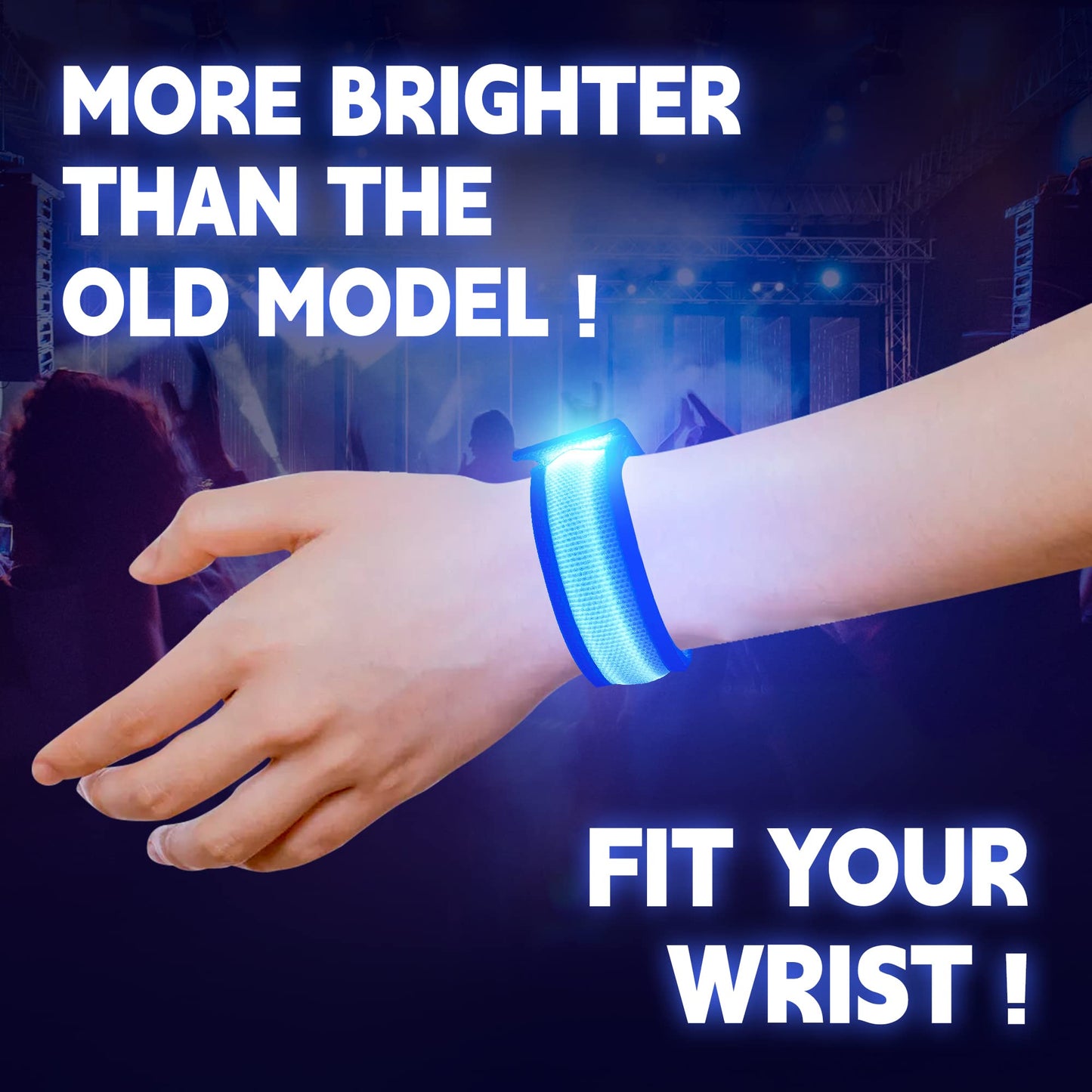 KIRALUMI 8 PCS LED Glow Bracelets, Light Up Wristbands - Halloween