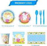 Easter Party Tableware Set 81 Pcs Easter Bunny Decorations