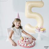 KatchOn, Gaint Cream White 5 Balloon Number - 40 Inch | 5 Birthday