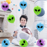 65Pcs Alien Balloons Green Blue Purple Alien Party Latex