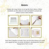 248 Pc Premium Engagement Party Decorations Gold and White Bridal